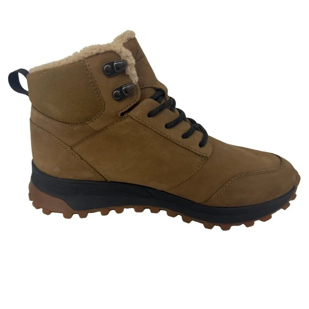 Clarks Men's ATL Trek Up Wp Hiking Boots Leather Upper Dark Sand Size 7 Newp